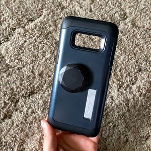 Samsung S8 Phone Case + pop-socket